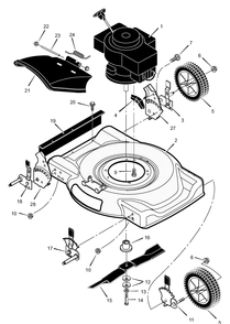 Mower Housing Assembly Diagram and Parts List for 220010X194NA 2003 Briggs and Stratton Lawn Mower